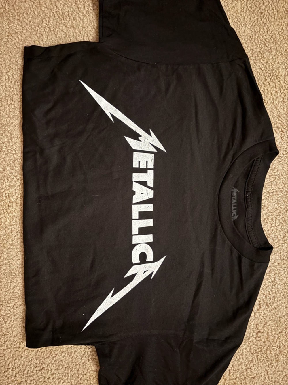 Gildan Black Tee with White Band Logo